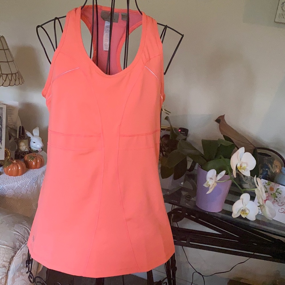 Athleta orange exercise top size small